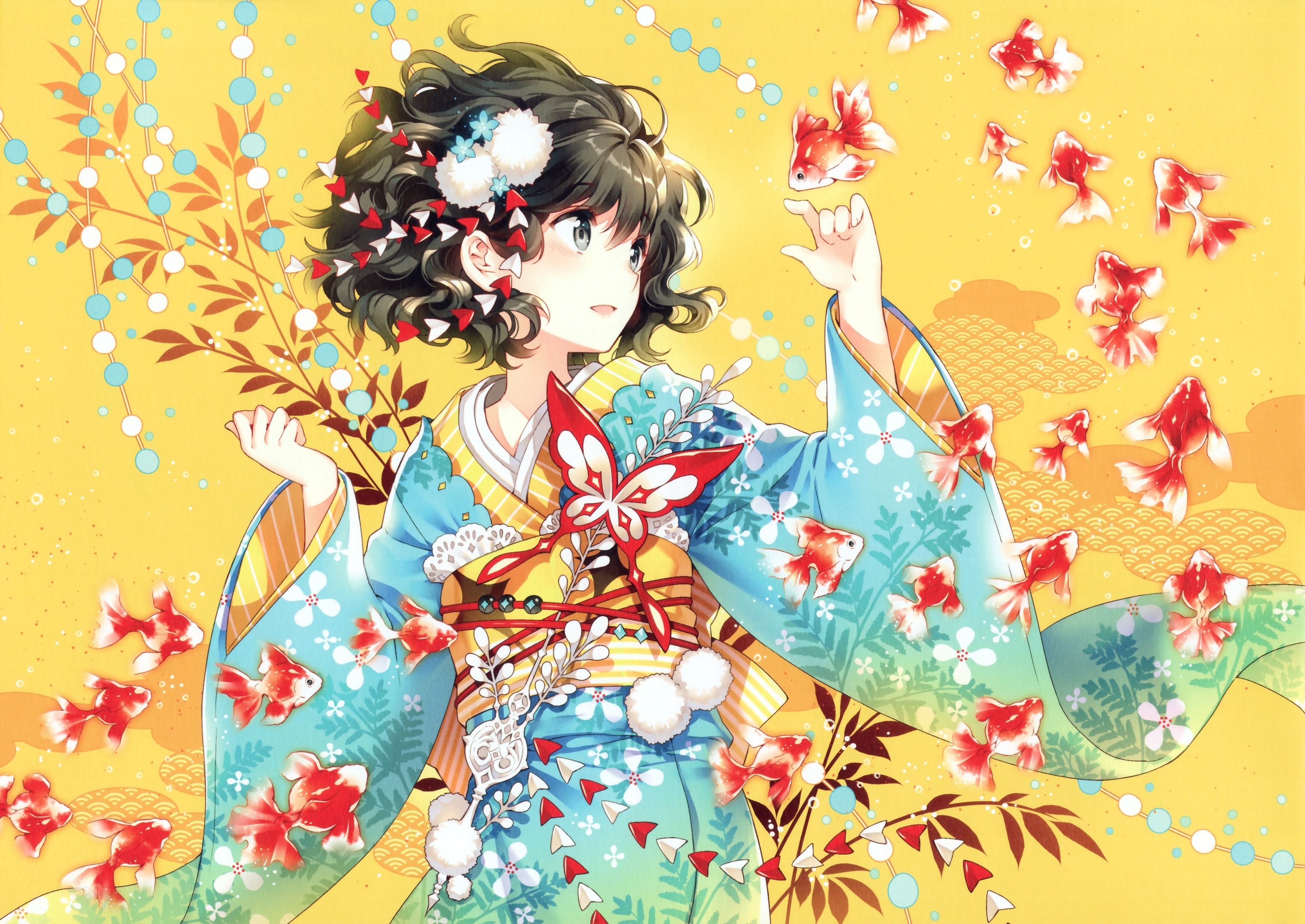 Anime Girls Kimono Wallpaper HD Desktop And