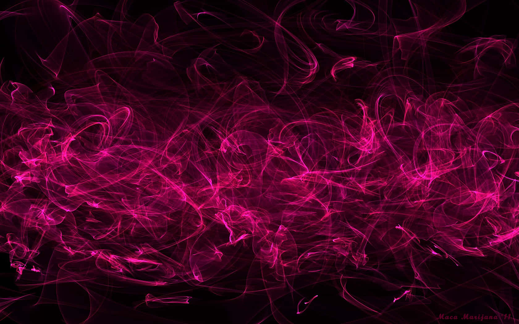 Bright Pink Flames Dancing Against The Night Sky Wallpaper