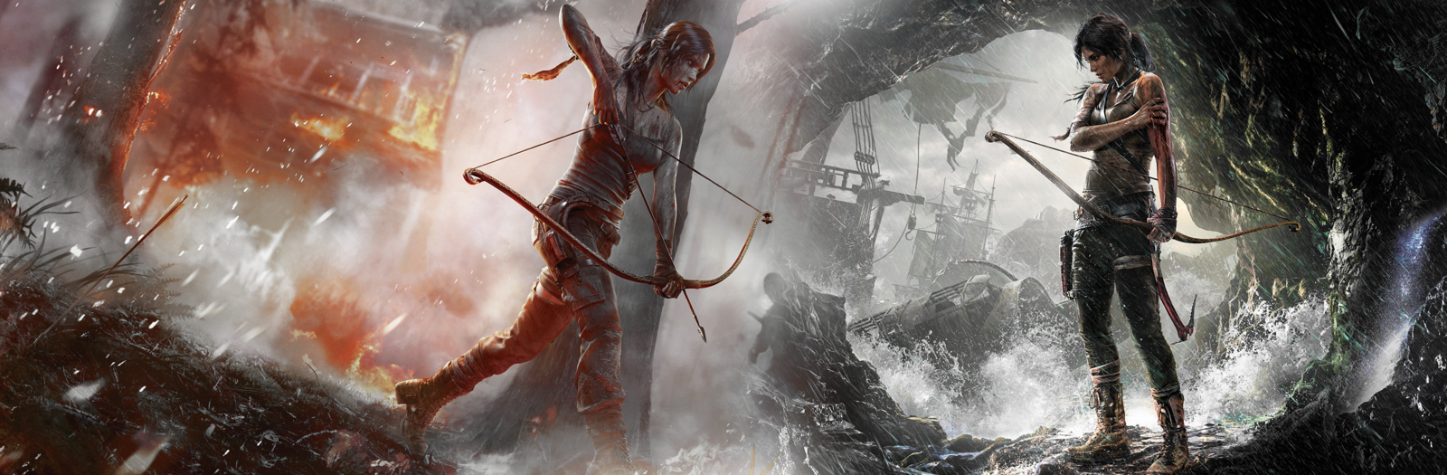 Tomb Raider Dual Screen Wallpaper By Hugotognolo