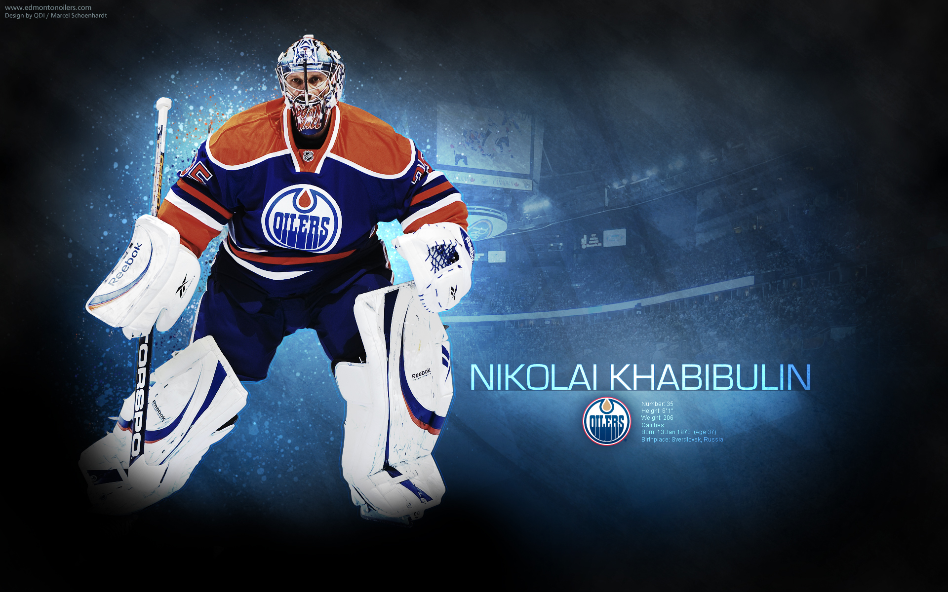 Wallpaper Widescreen Background Club Khabibulin Oilers Edmonton