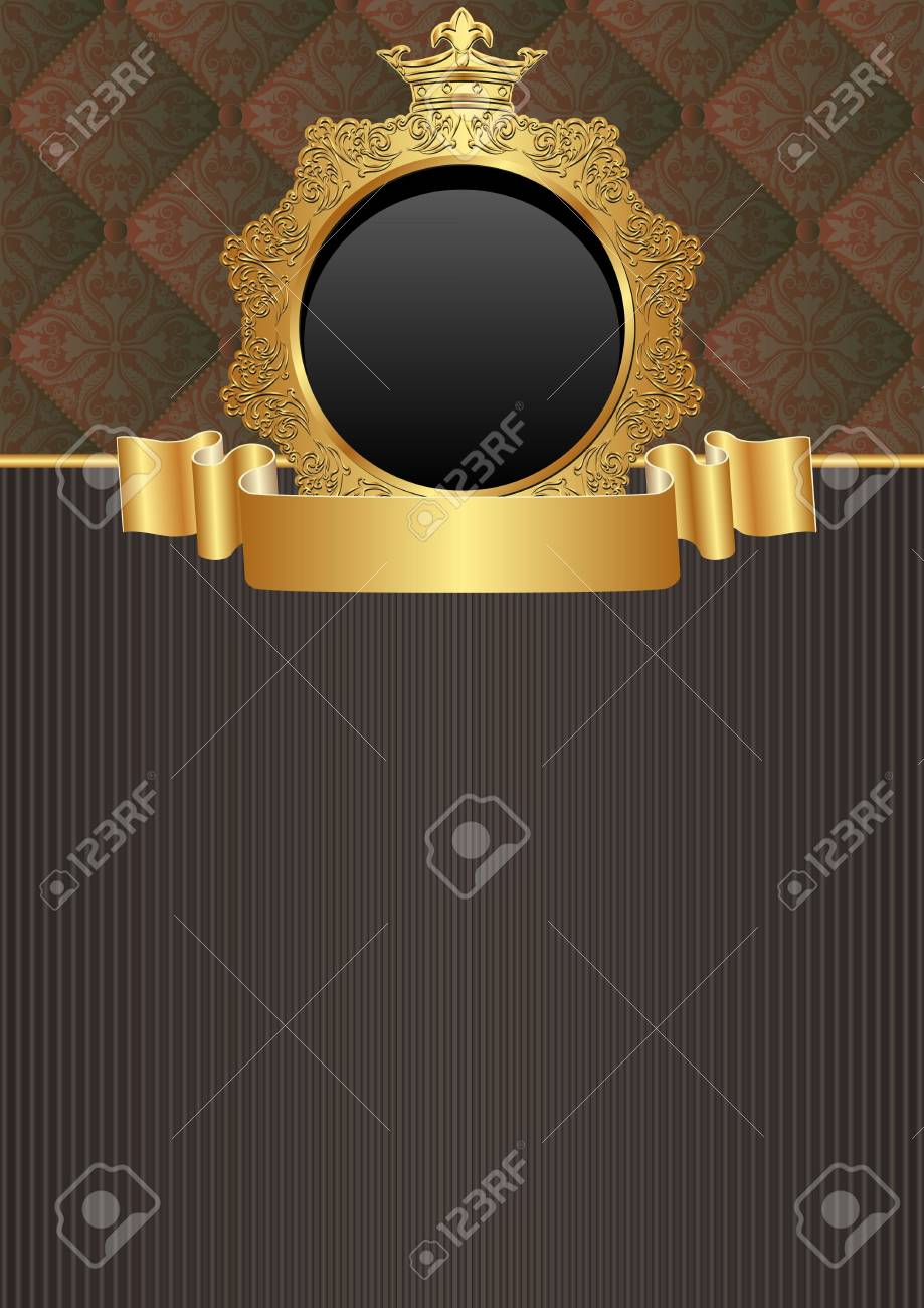 Kingly Background With Decorative Frame Royalty Cliparts