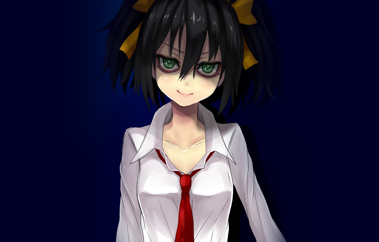 Wallpaper Girl Background Tie Ribbons Two Tails Watamote