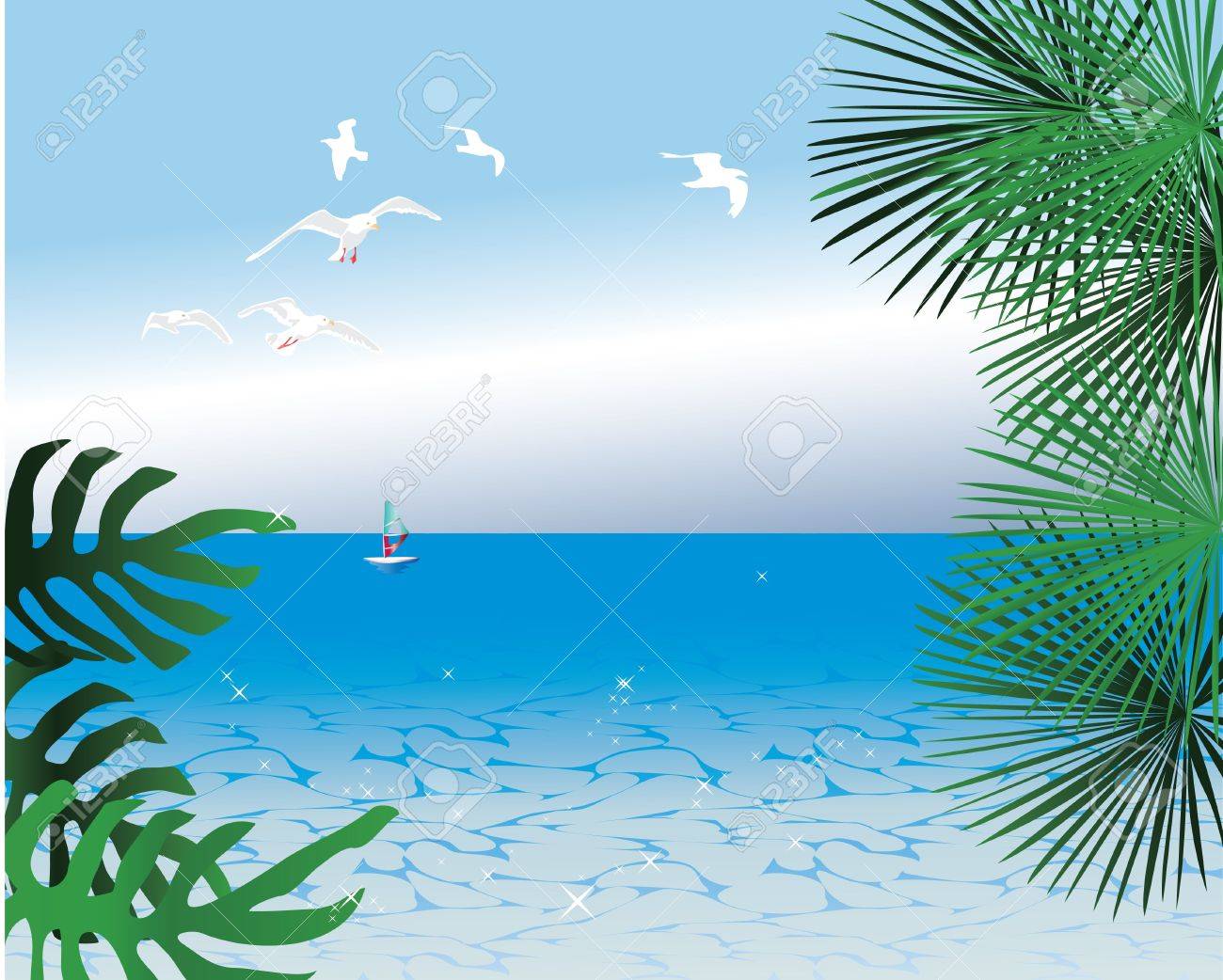 Abstract Tropical Background Royalty Cliparts Vectors And
