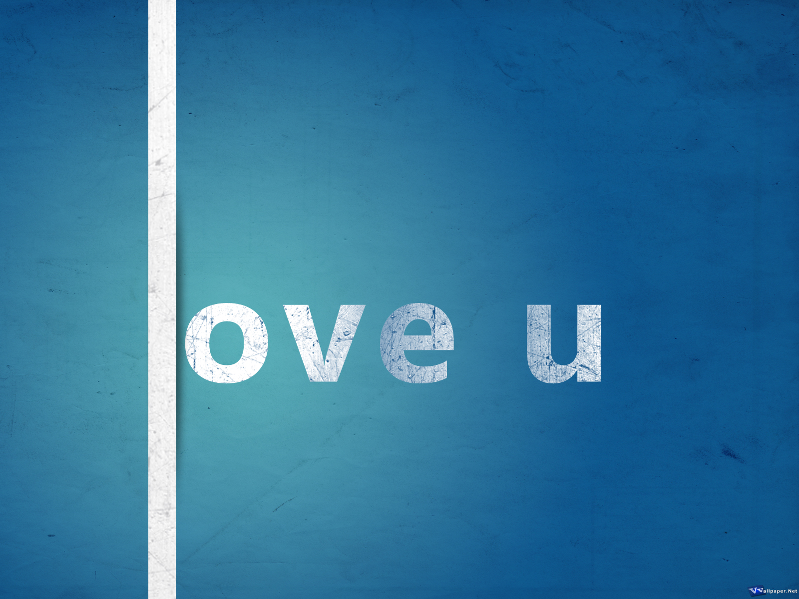 Love U Colorful Typography Wallpaper In HD