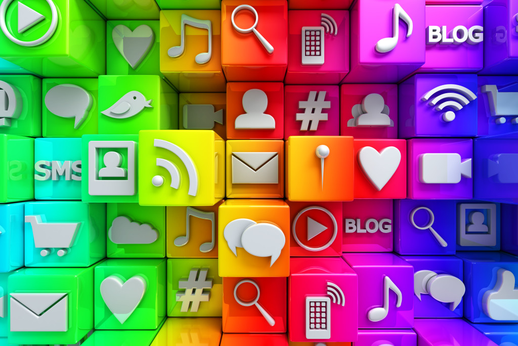Colorful 3d Social Media Wallpaper Widescreen