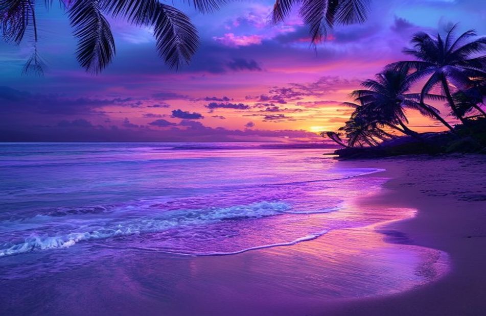 Purple Beach Wallpaper