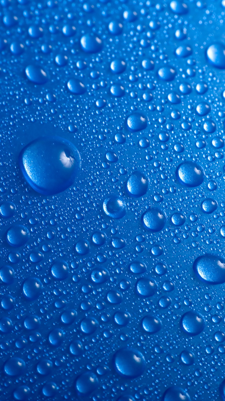 Blue Drops iPhone Wallpaper HD