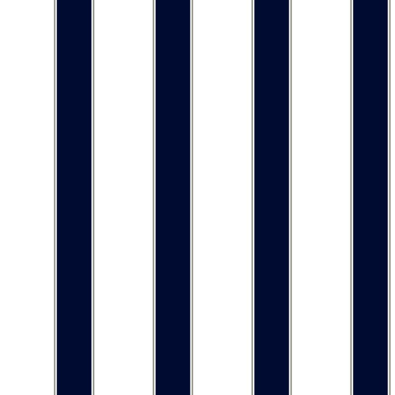 Navy Blue Dark Gray On White Inch Awning Stripe Wallpaper