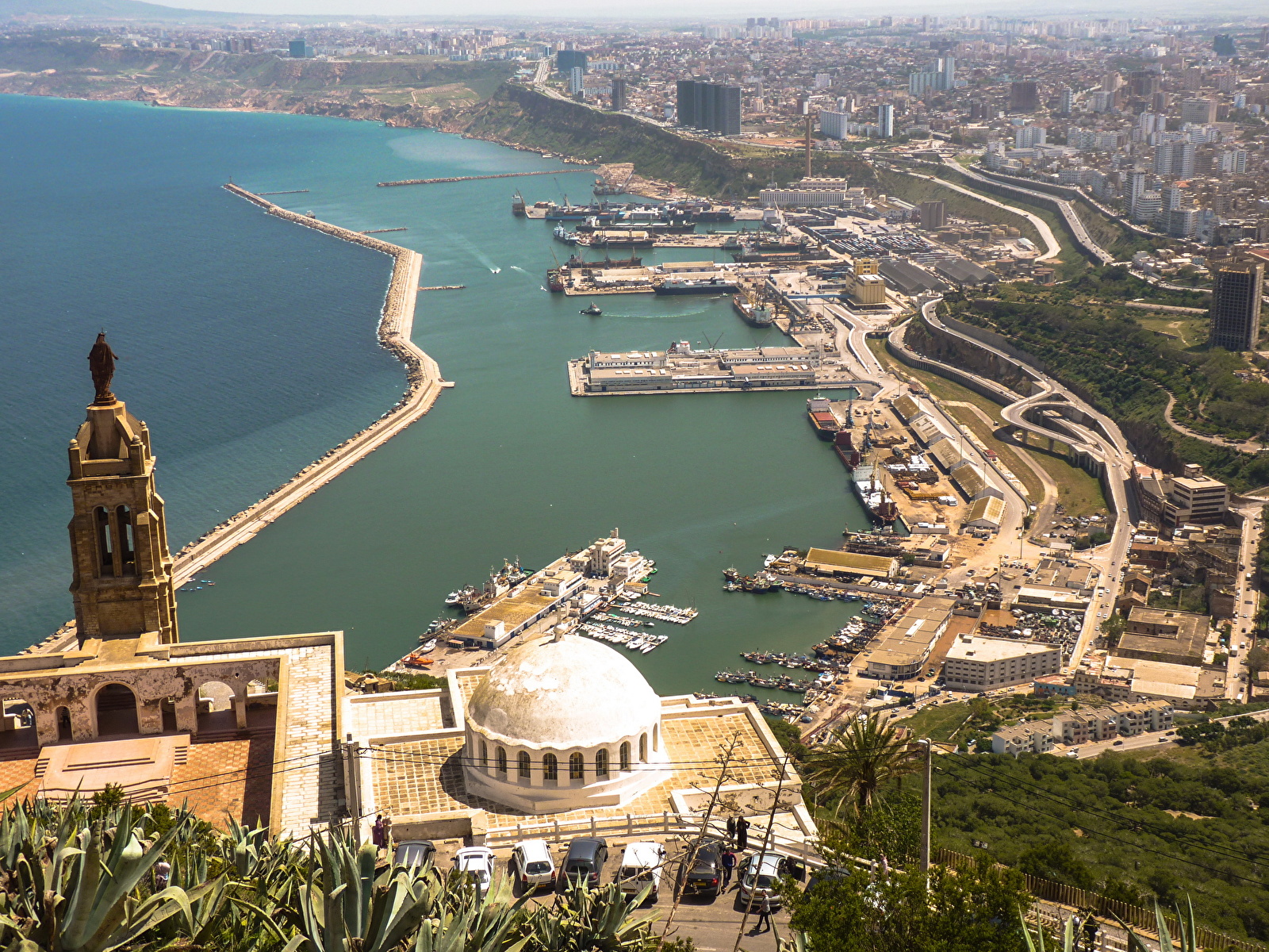 Wallpaper Oran Algeria Coast From Above Cities Building