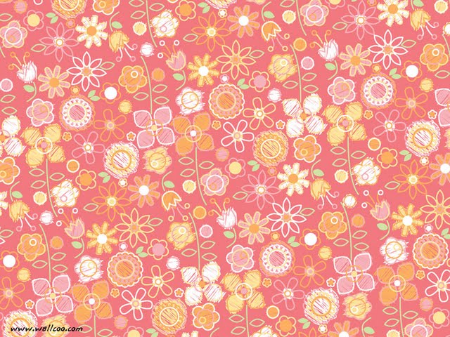 Sea Of Graphic Flowers Pastel Flower Drawings Wallpaper