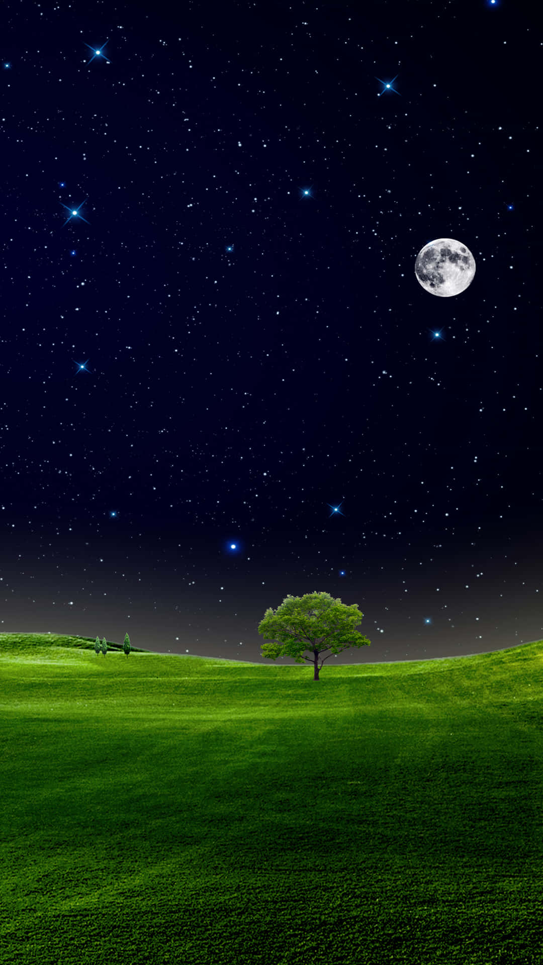Moon And Stars iPhone Wallpaper