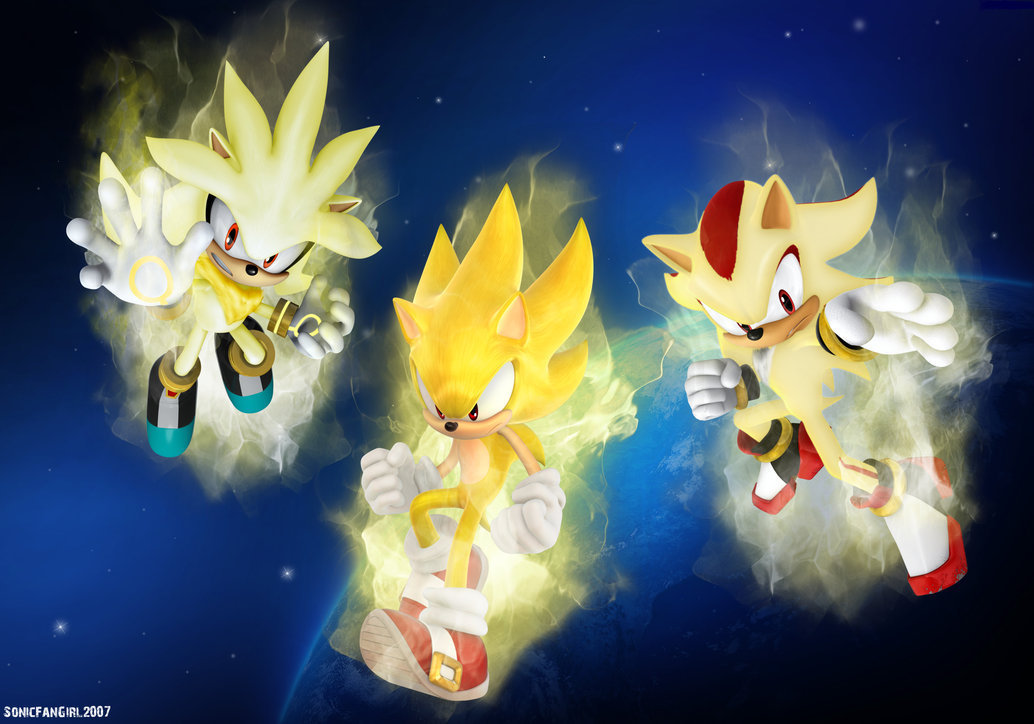 Sonic Shadow And Silver Super Hedgehogs