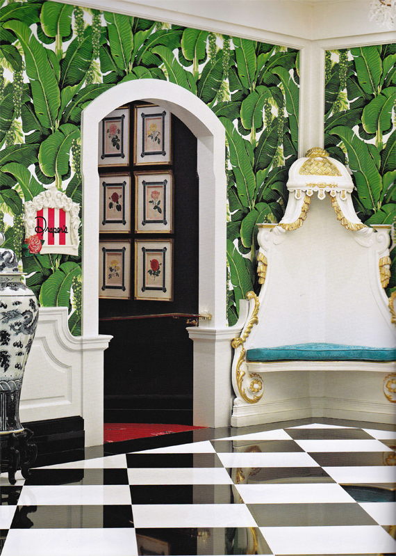  Draper then redone by Carlton Varney with Brazillance Wallpaper