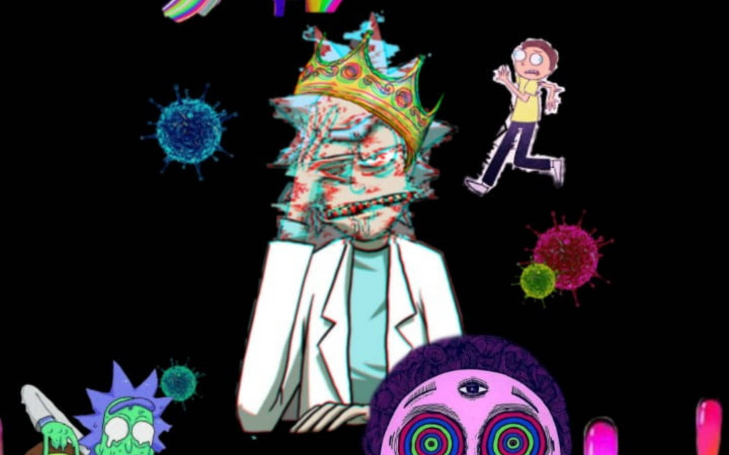 Rick And Morty Trippy Wallpaper