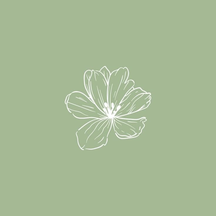 Sage Green Flower Icon Wallpaper