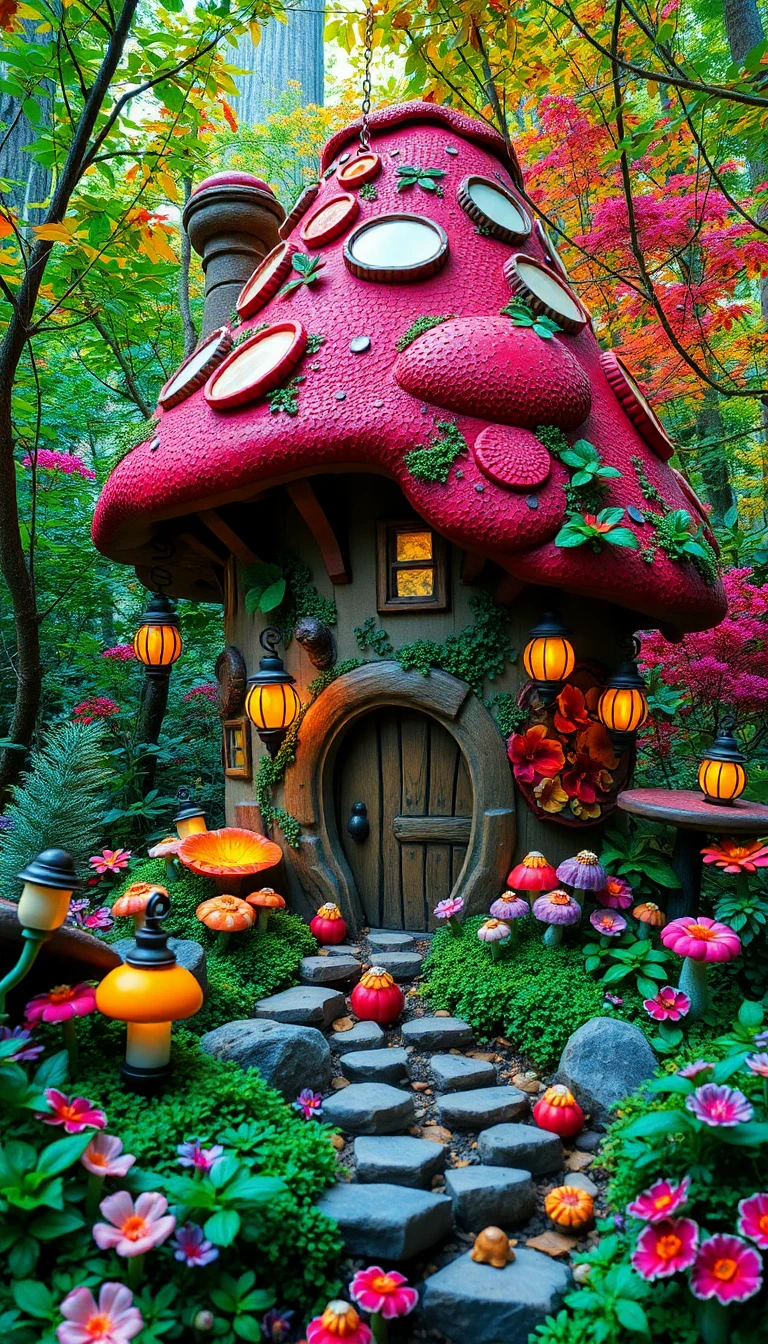 Mushroom House Wallpaper