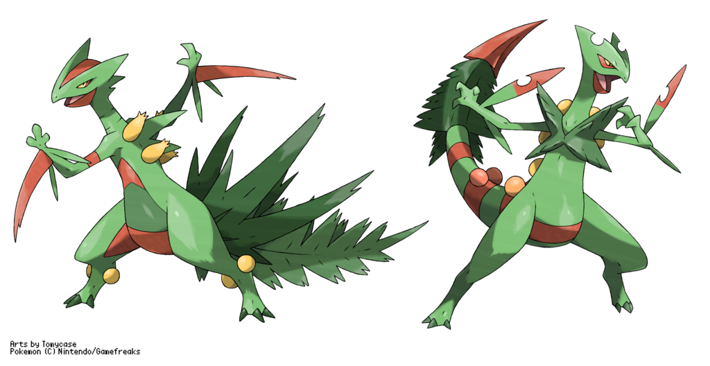 Mega Sceptile Vs Fake M From Me By Tomycase On