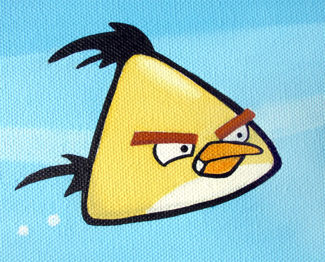 Yellow bird of Angry Birds game wallpaper 3jpg 634x513