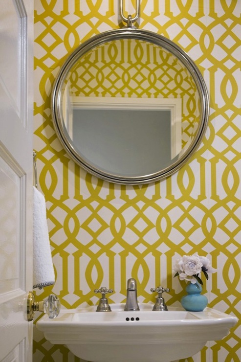 Kelly Wearstler Wallpaper   Contemporary   bathroom   Jute interior