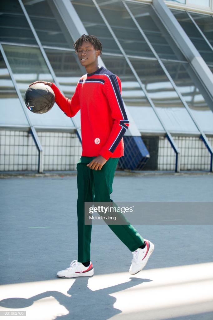 Abdulaye Niang Plays Basketball Outside The Lanvin Show On June