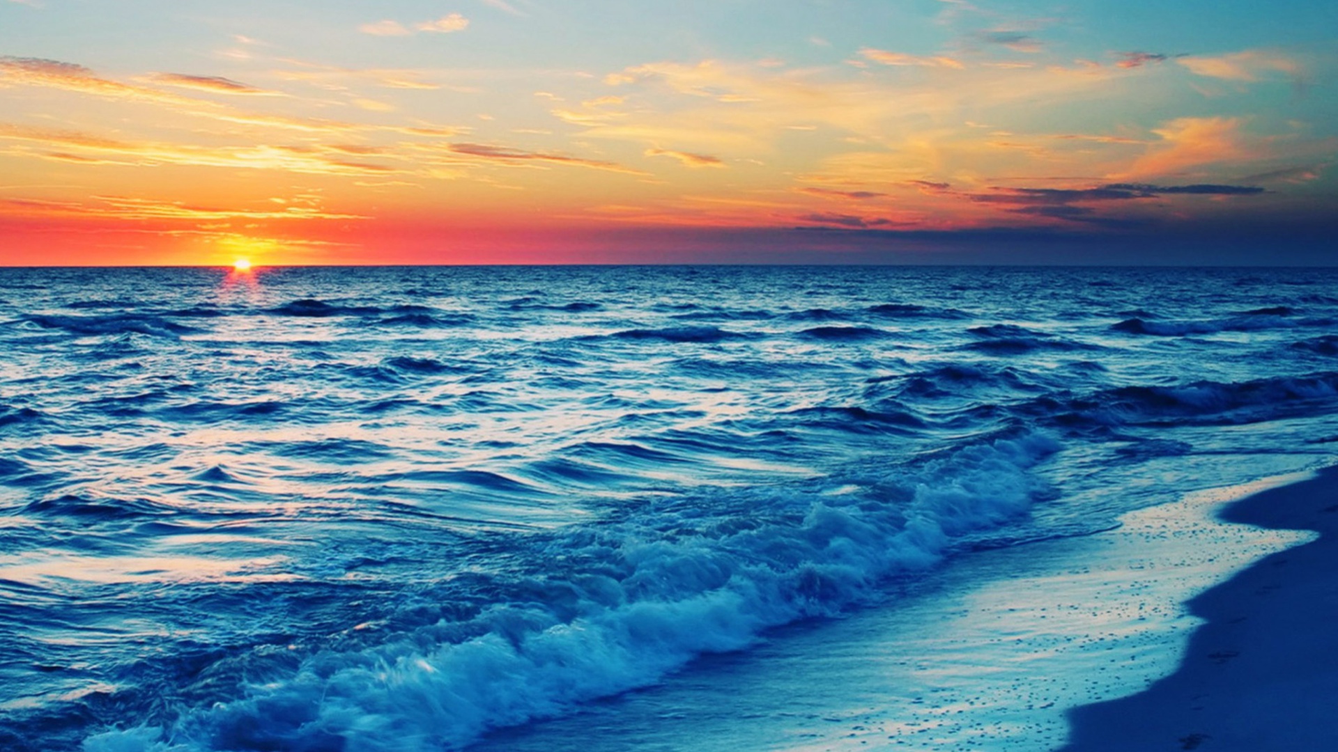 Beach At Sunset Wallpaper1920x1080 Wallpaper Screensaver