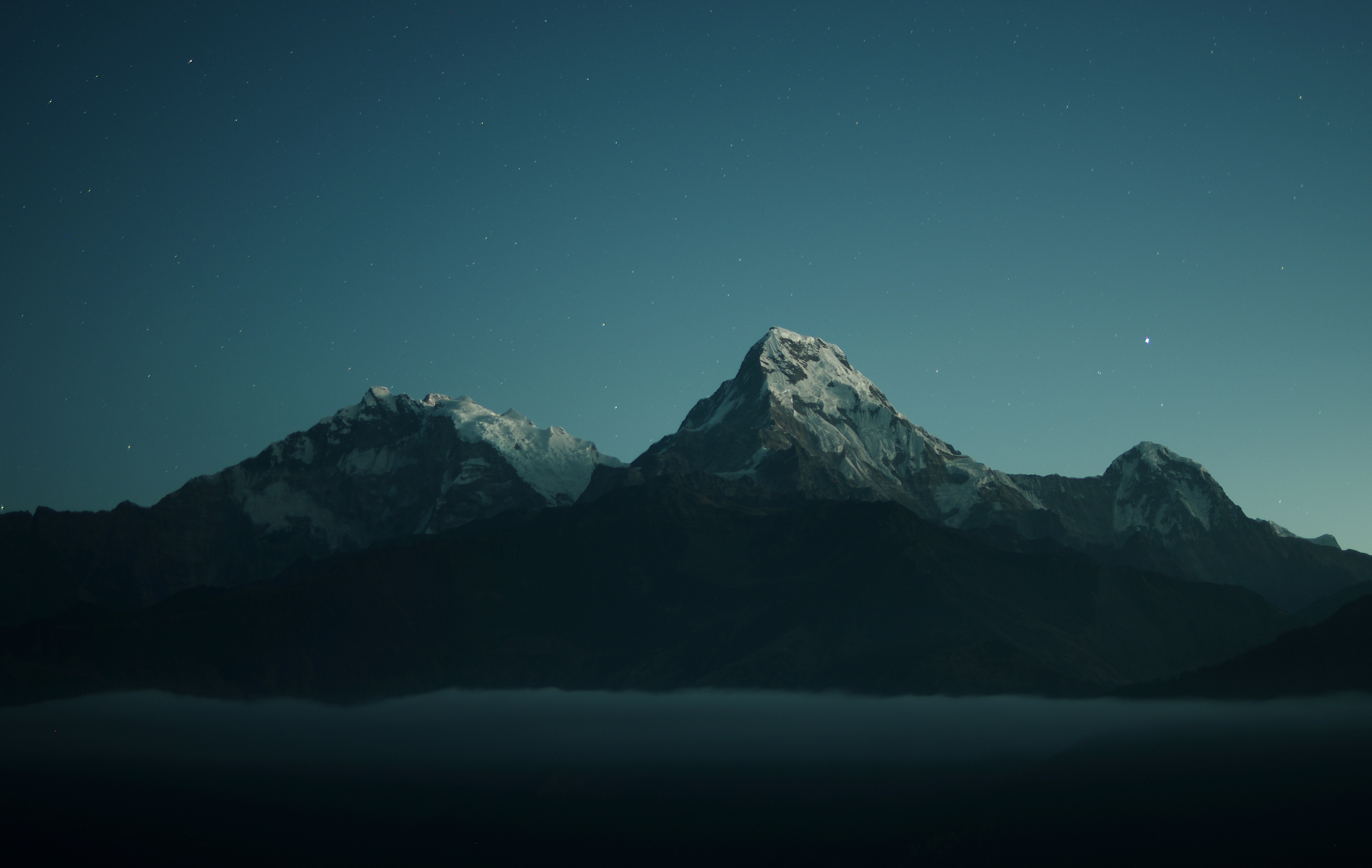 Mountains Landscape Dark Nature 4k Wallpaper HD