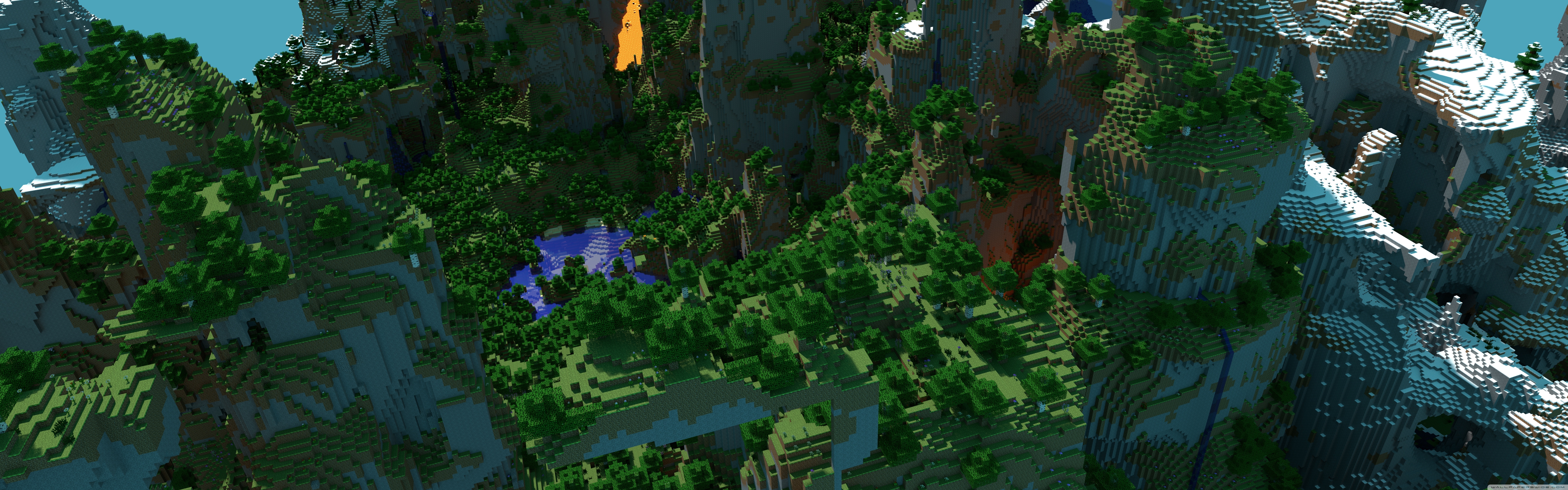 Minecraft Landscape Ultra HD Desktop Background Wallpaper For