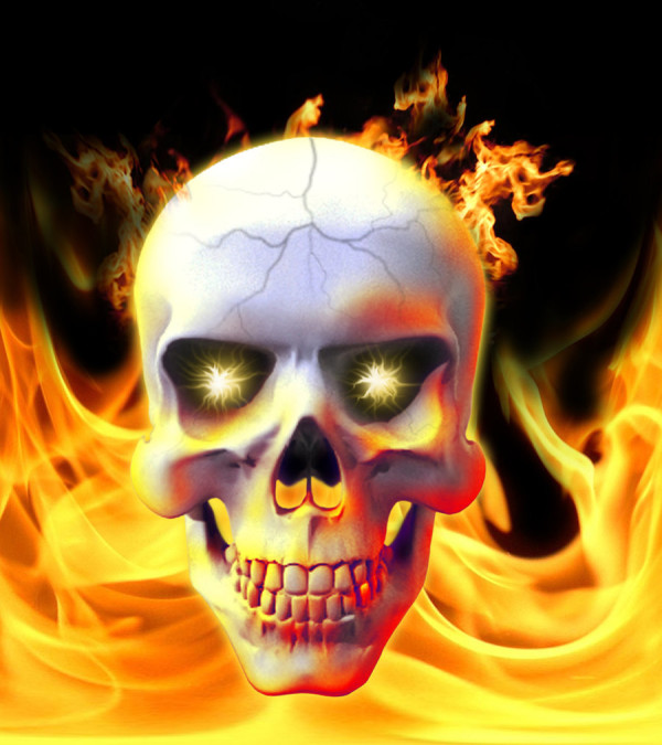 Flaming Skull Image Wallpaper HD