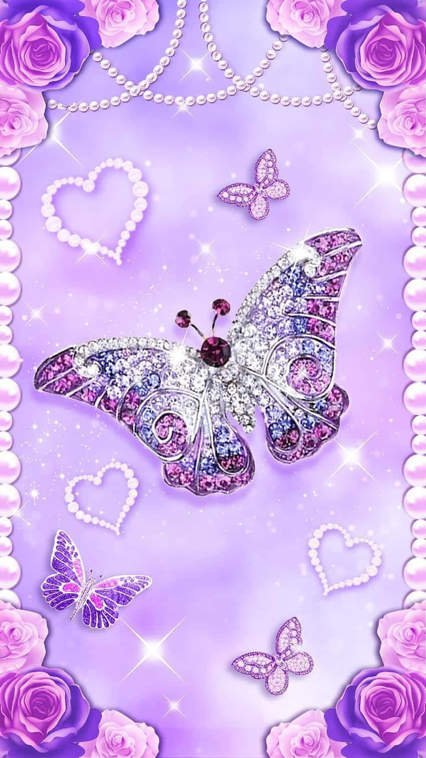 Glitter Butterfly Wallpaper