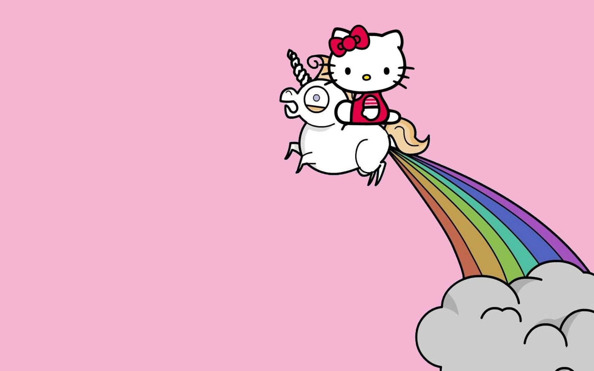 Download Unicorn With Hello Kitty Aesthetic Wallpaper