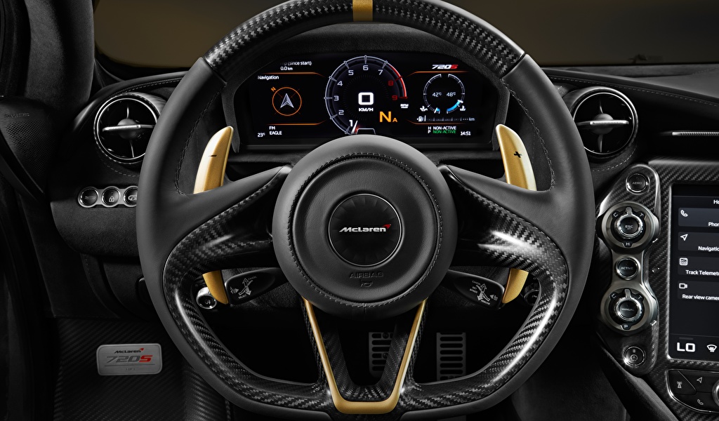Image Mclaren Steering Wheel Limited Edition Grey Gold