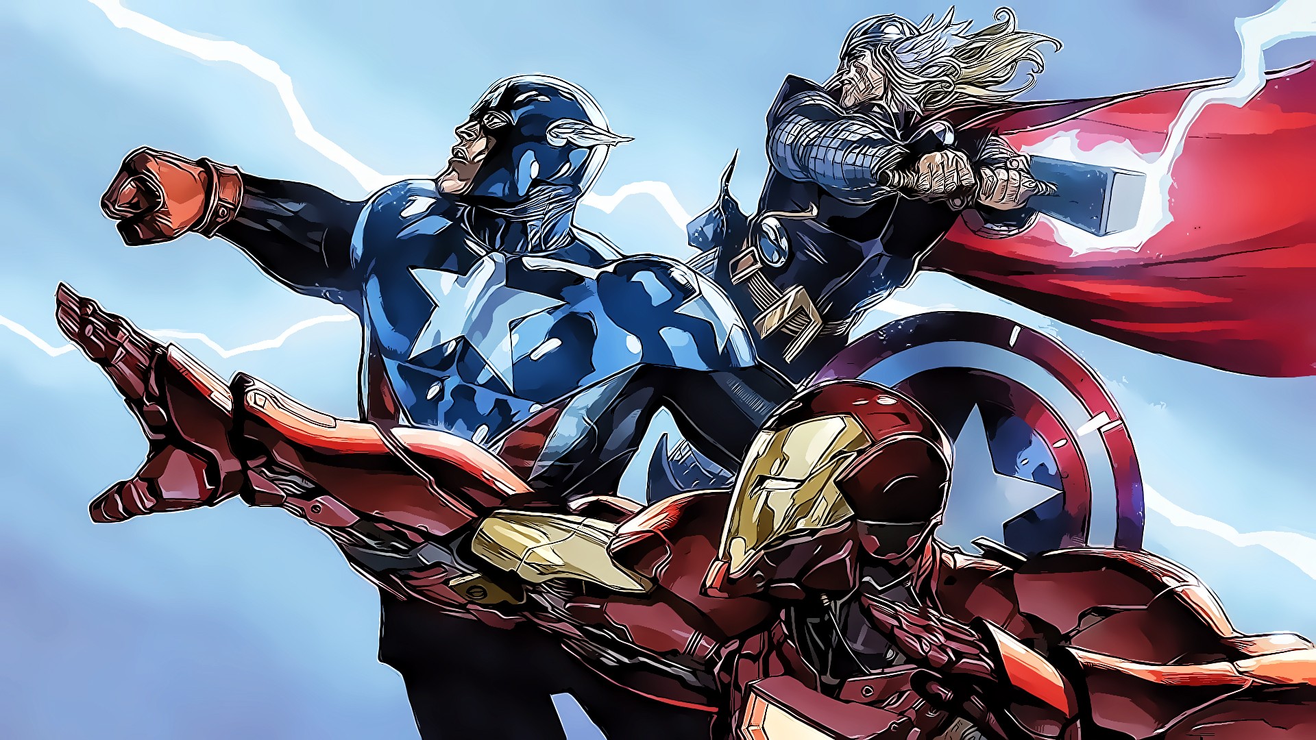 HD Wallpaper Marvel Ics Iron Man Captain America Thor