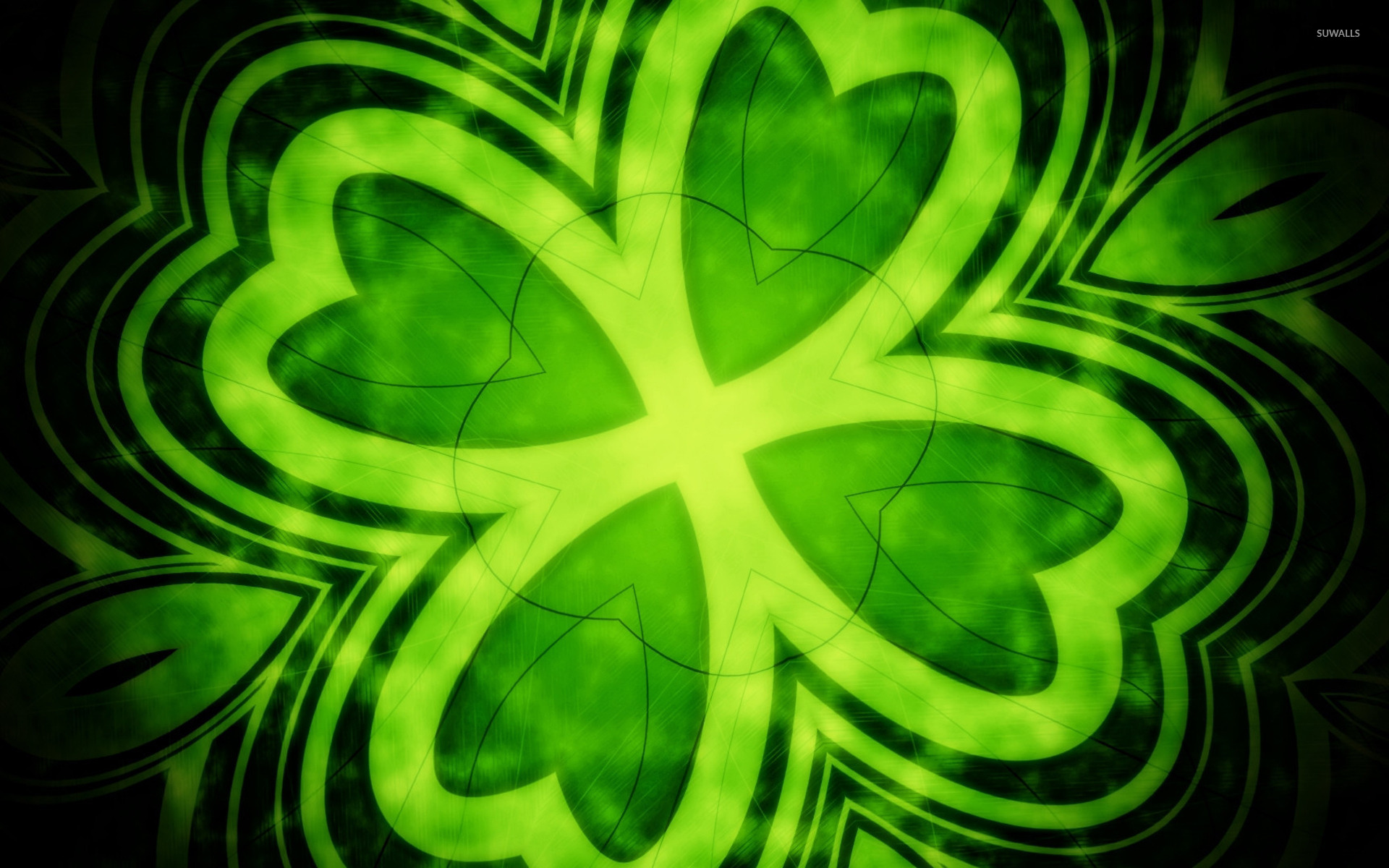 Four Leaf Clover Wallpaper Abstract