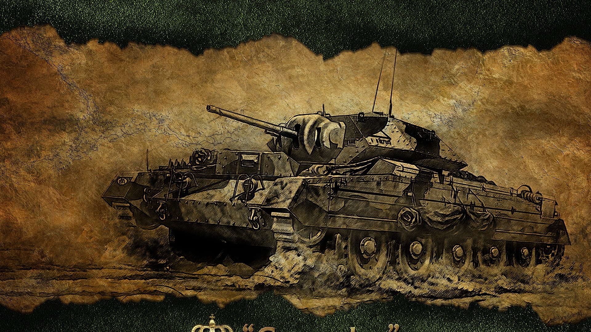 Download Wallpaper 1920x1080 World of tanks Crusader Tank Game