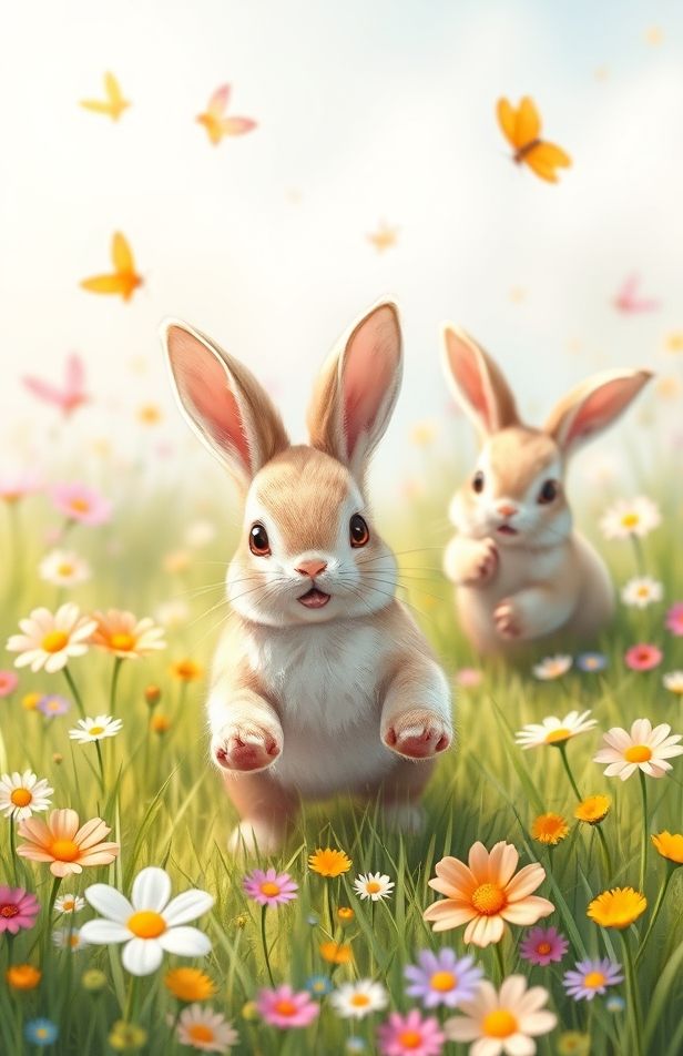 Cute Bunnies Wallpaper