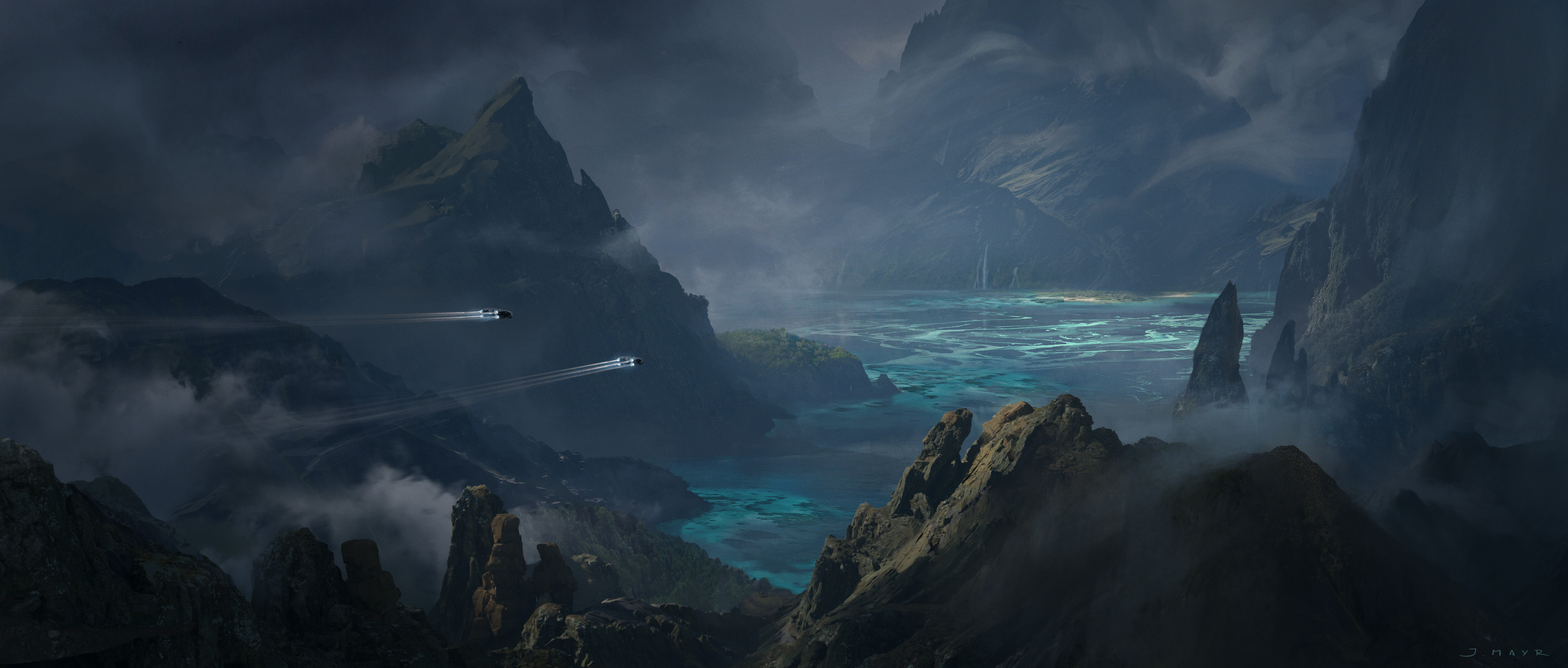 Sci Fi Landscape HD Wallpaper By Jannis Mayr