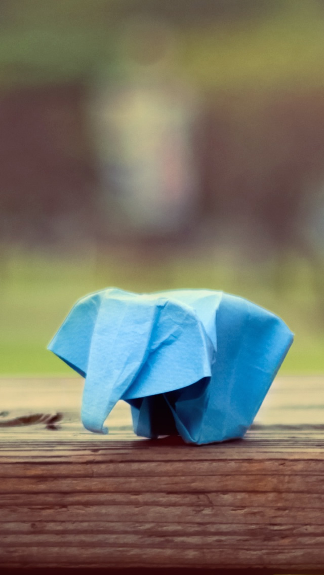 Elephant Origami iPhone 5s Wallpaper