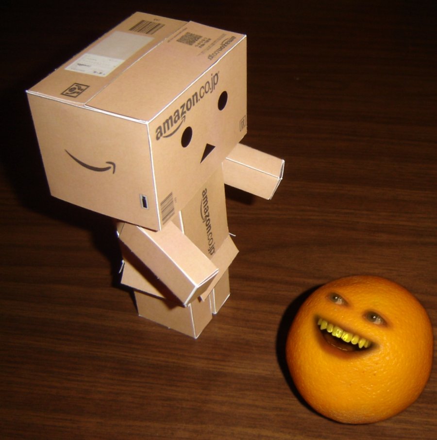 Danbo Meets Annoying Orange By Belindacarlislefan