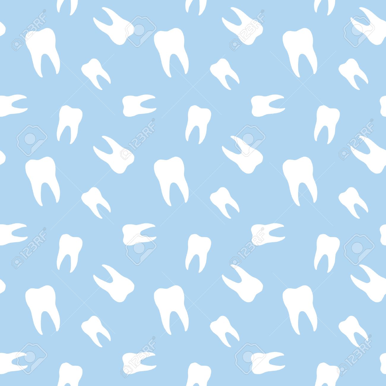 Seamless Teeth Dental Pattern Background Royalty Cliparts