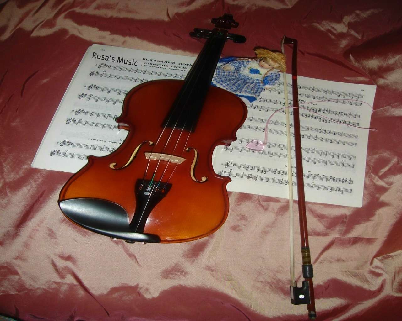 Of Beautiful Violin Rosa S Music Wallpaper HD