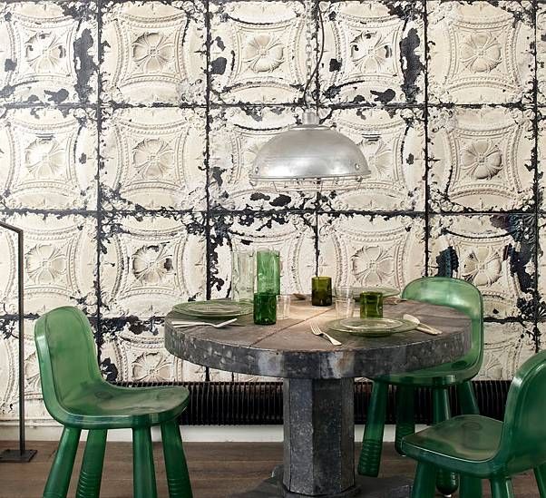 Brooklyn Tin Tile Wallpaper By House Interiors Gifts