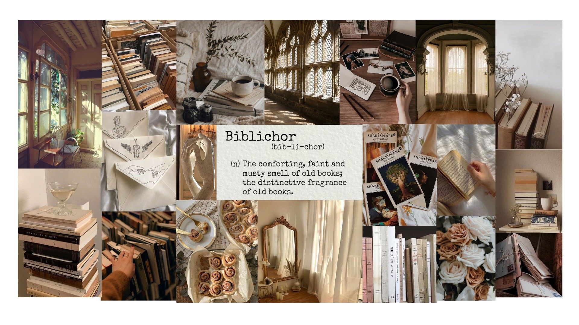 Books Aesthetic Collage Wallpaper