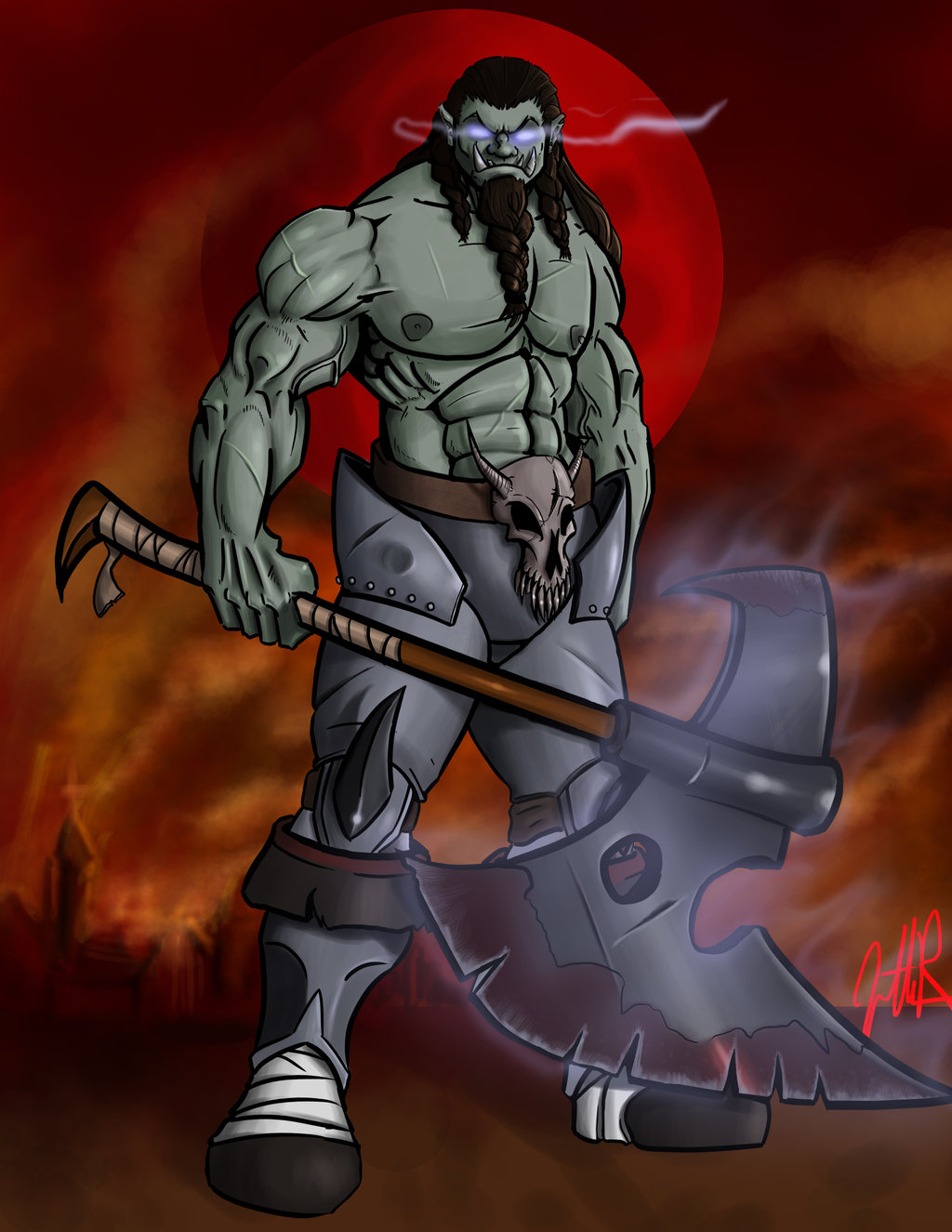 Orc Death Knight By FlasHDragoon