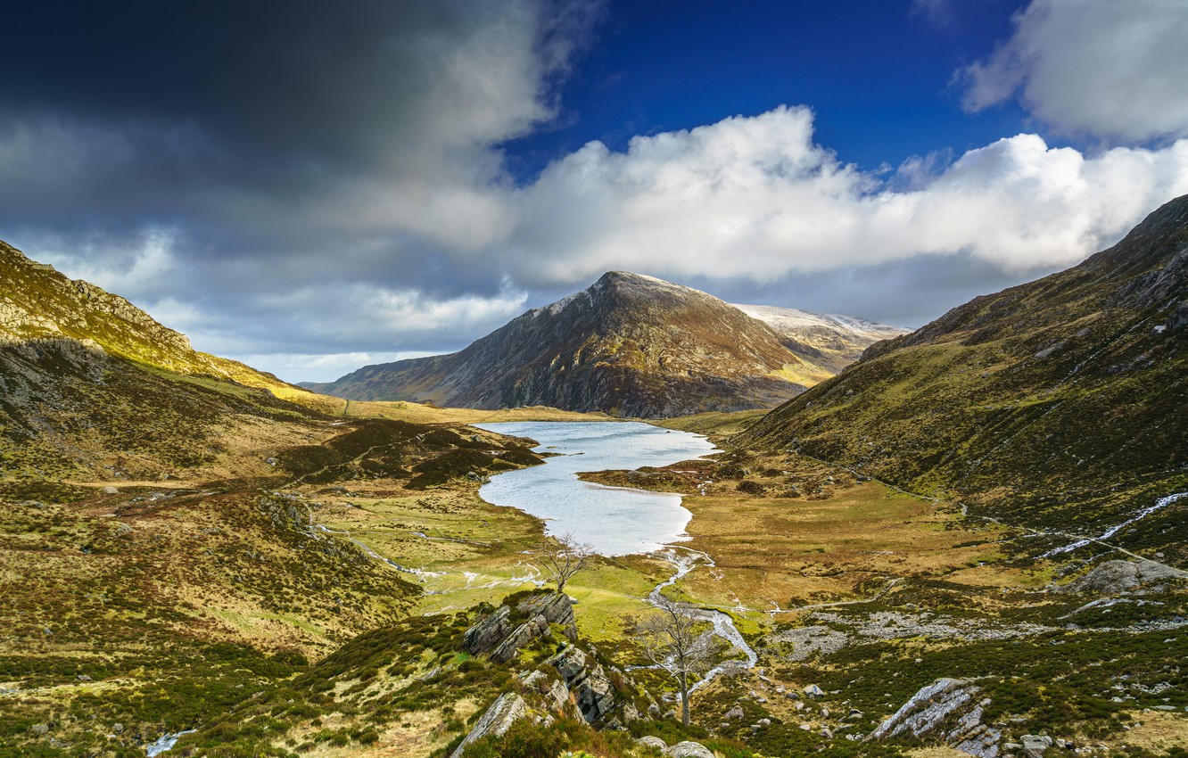 Wallpaper The Sky Clouds Mountains Wales Snowdonia Image For