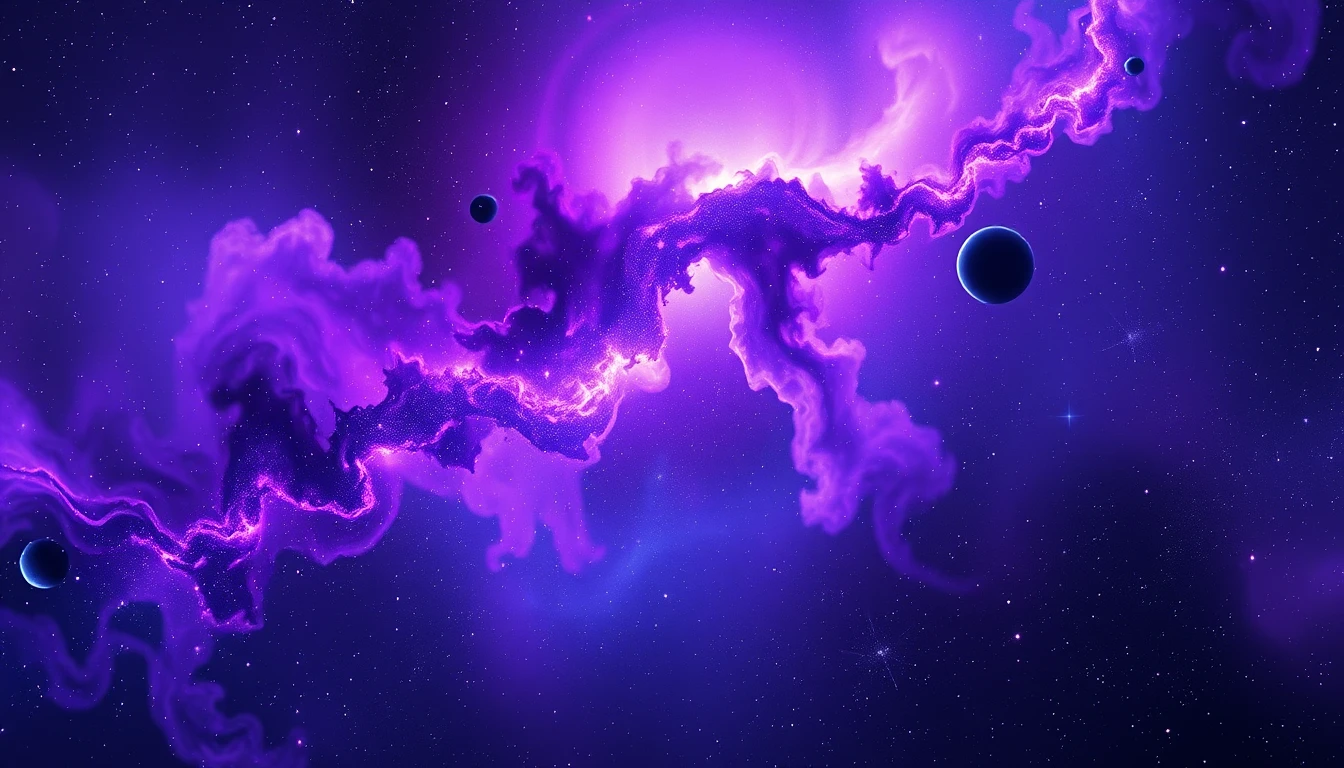 Purple And Blue Galaxy Wallpaper