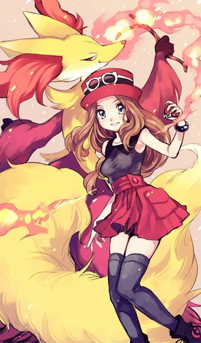 Delphox And Serena HD Wallpaper Background Image In The