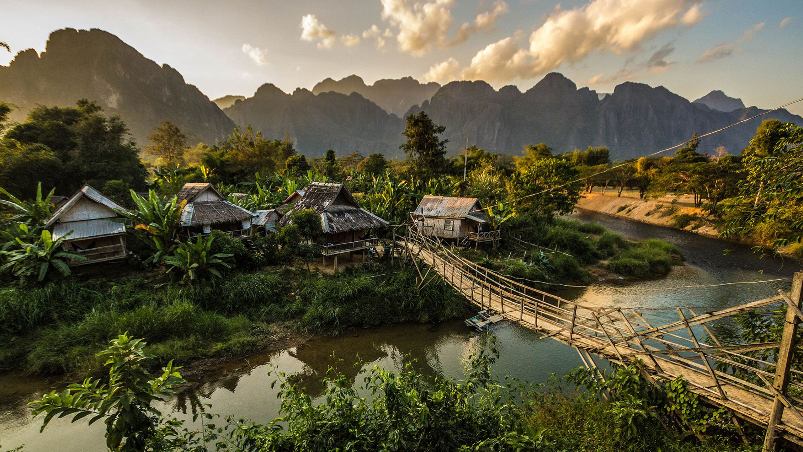 Botpost A Small Farming Village In The Jungle Near Vang Vieng Laos