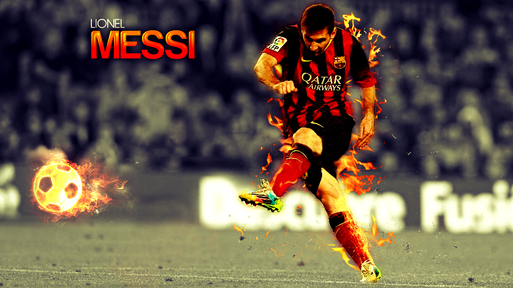Lionel Messi Fire Wallpaper By Ricardodossantos
