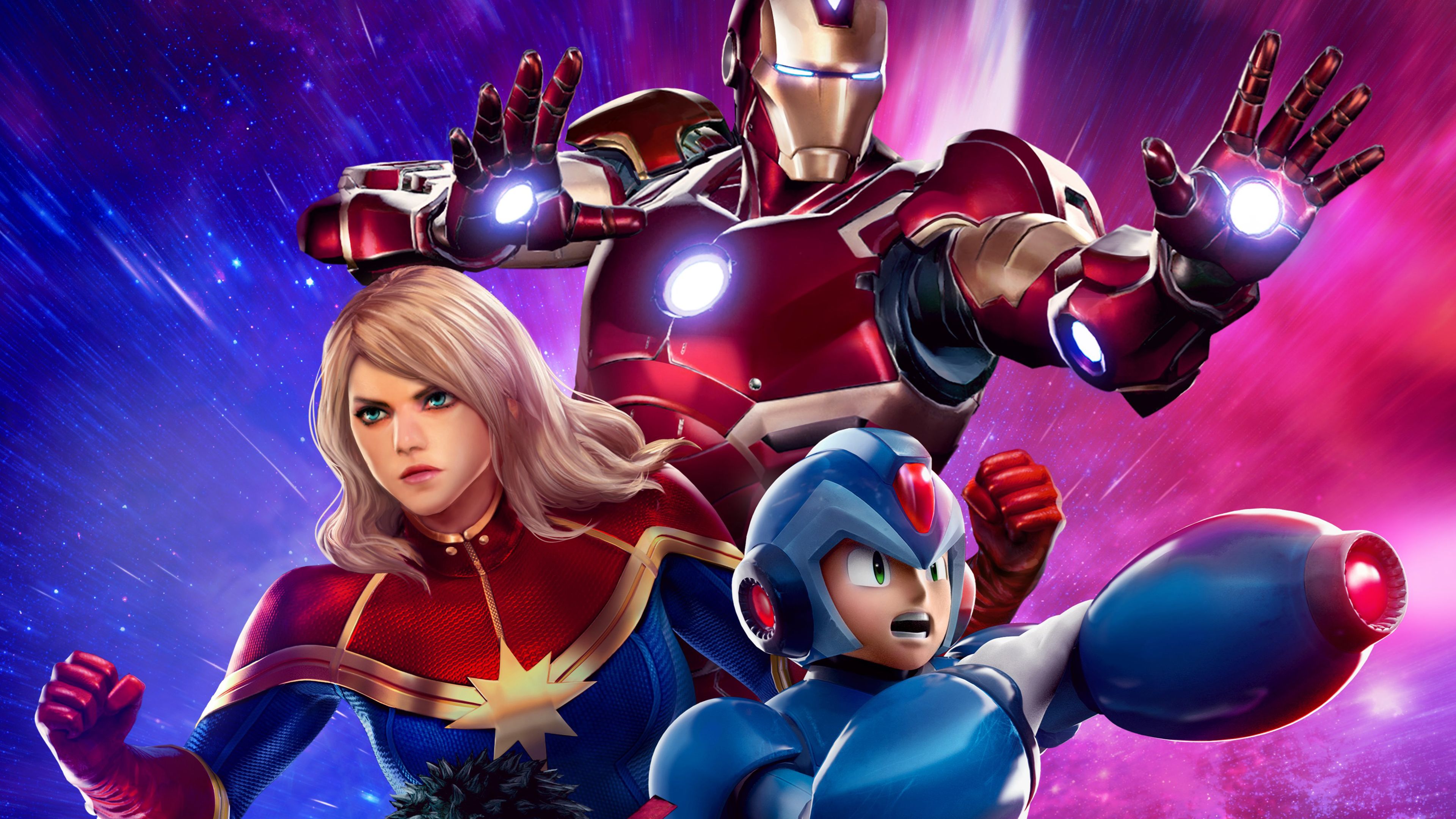 Awesome Iron Man Captain Marvel Mega 4k Vs