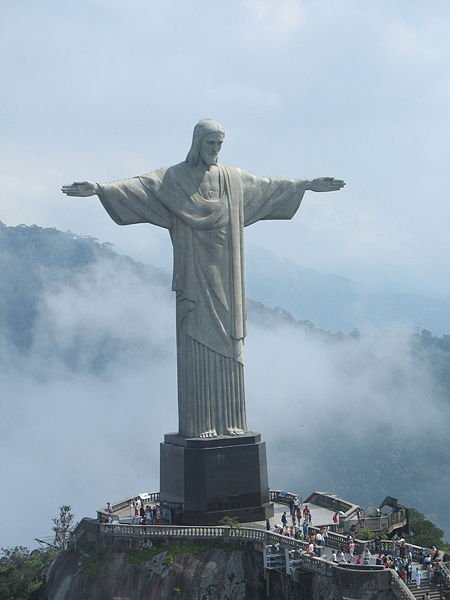 Wallpaper Of Christ The Redeemer Statue In Brazil Both Day And